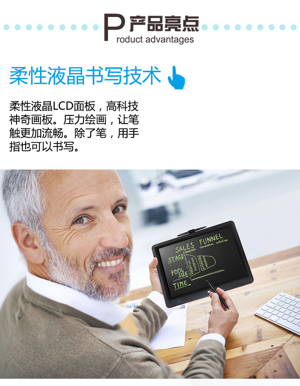 15寸液晶黑板特色